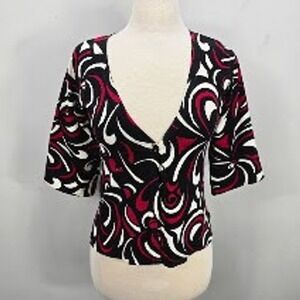 Vintage Y2K Babydoll Cardigan Sweater S Silk Blend Bell Sleeve Whimsigoth Grunge